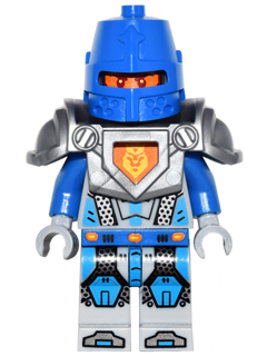 LEGO Minifigure-Nexo Knight Soldier - Flat Silver Armor, Blue Helmet with Eye Slit-Nexo Knights-NEX040-Creative Brick Builders